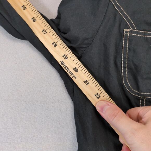 Tommy Hilfiger Black Contrast Stitching Button Up Shirt Women's L Y2K Streetwear - Picture 6 of 10